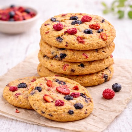 cookies au fruits lyophilisées