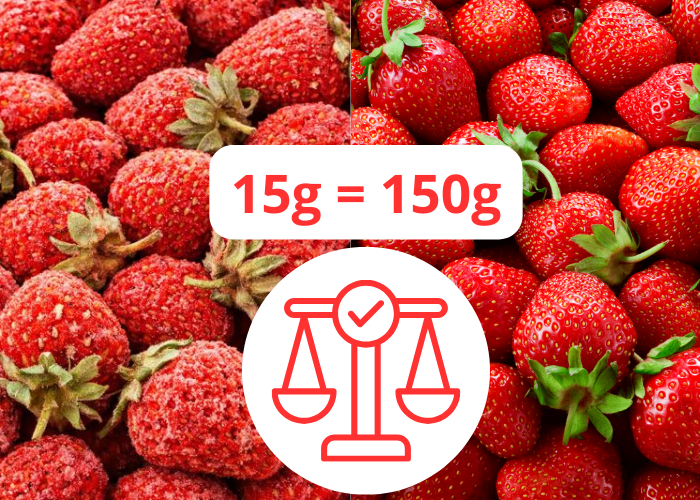 gout et apparence fruits lyophilisés