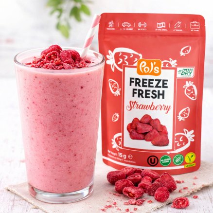 Smoothie aux fruits lyophilisés